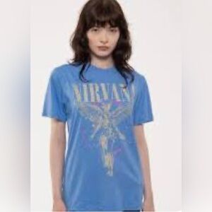 LIVE NATION Nirvana semi sheer short sleeve tee shirt size women’s large